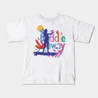 Girl Who Loves Paddle Away Kids T-Shirt